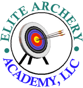 A logo of the elite archery academy.